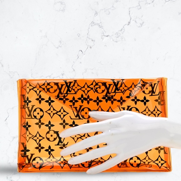 Louis Vuitton PVC Monogram Printed Envelope Pouch Orange - Picture 2 of 12